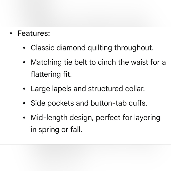 Rebecca Minkoff Quilted Trench Coat in Stone NWT Size Large - Picture 15 of 16